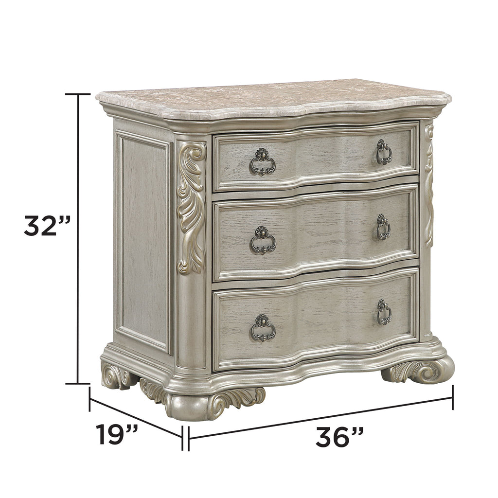 Bella - Nightstand - Champagne
