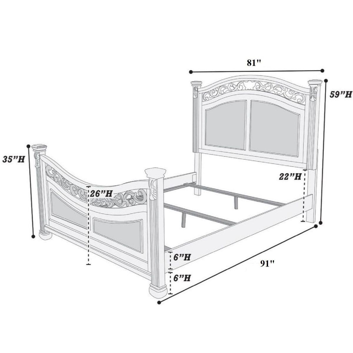 Bed Padded Headboard And Footboard