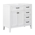 Modern Bathroom Vanity Base Only, 2 Doors And 3 Drawers