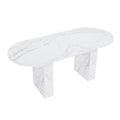 Modern Farmhouse Oval Dining Table With Slim Base