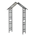 Garden Arch With Adjustable Width Climbing Plants Support - Black