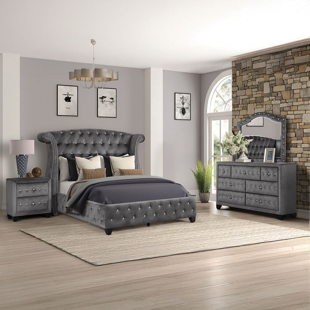 Sophia - Upholstered Bedroom Set