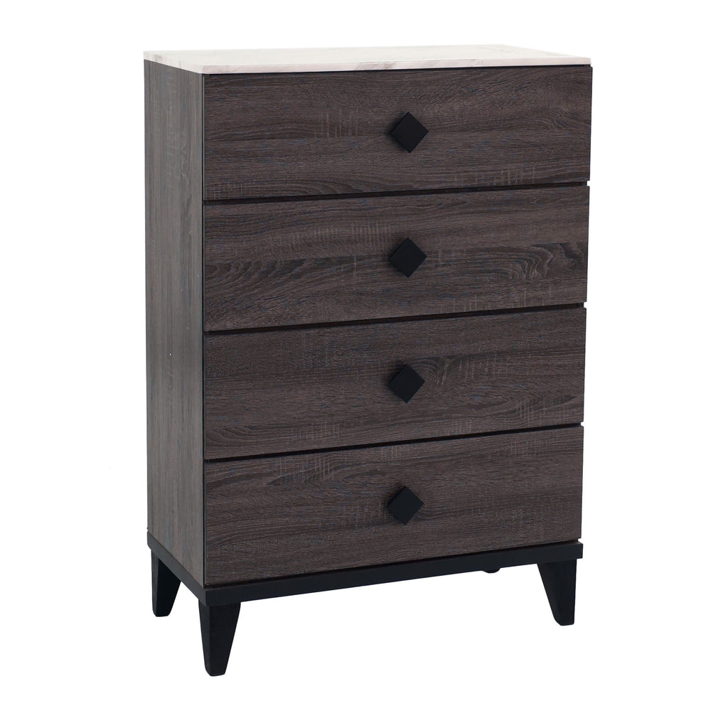 Bedroom Chest Of Drawers With 4 Drawer Storage - Gray / Gray