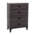 Bedroom Chest Of Drawers With 4 Drawer Storage - Gray / Gray