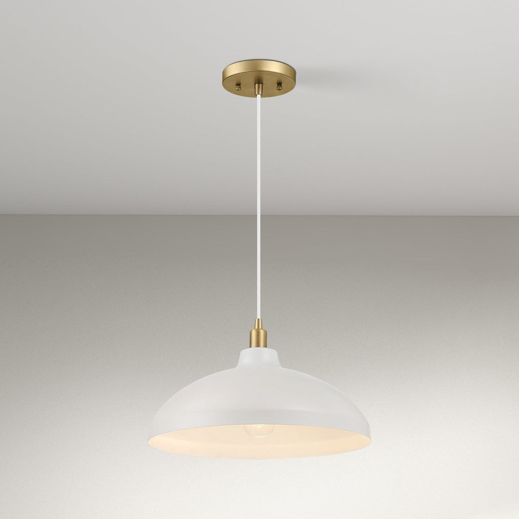 Astral - Single Light Pendant Lamp For Entrance Kitchen Island - Gold / White