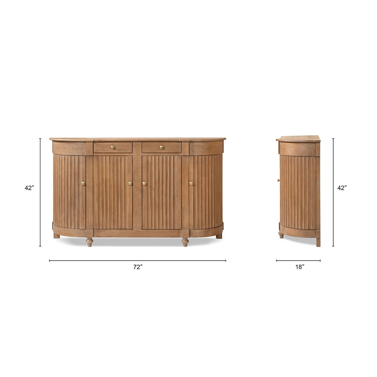 Camille - Side Table - Brown