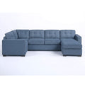 Reversible Chaise U - Sectional Couch, Living Room 3 Piece Set