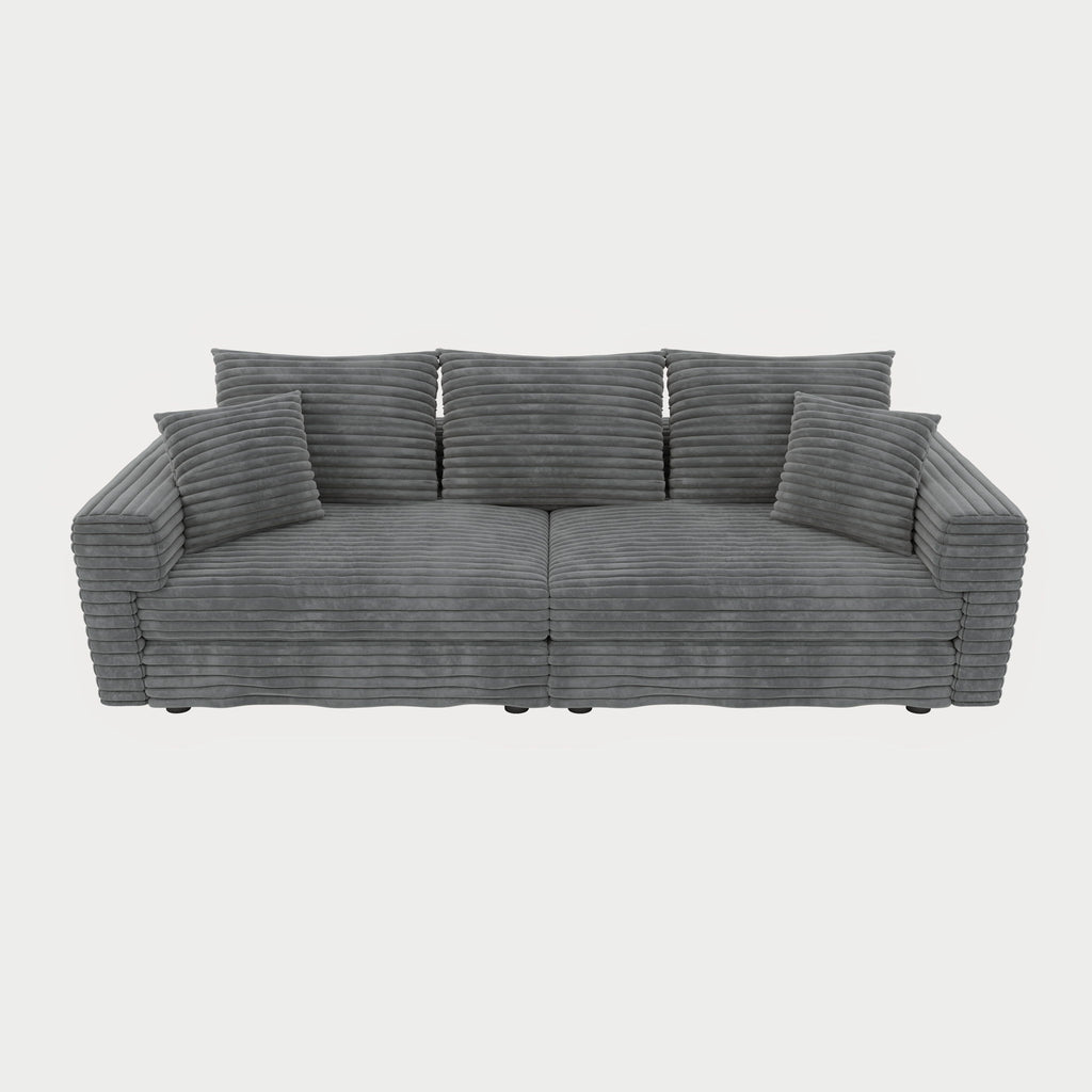 4 Seat Sofa, Modern Comfy Upholstered Sofa Cloud Couch, Deep Seat Couches With Soft Pillows