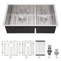 Modern Double Bowl Undermount Sink Design With 10" Deep Basins