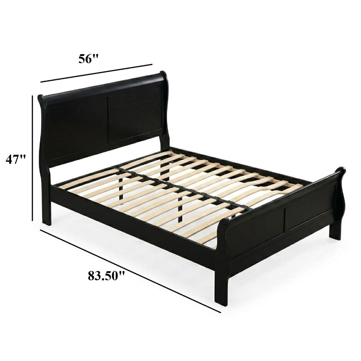 Louis Phillipe Sleigh Bed