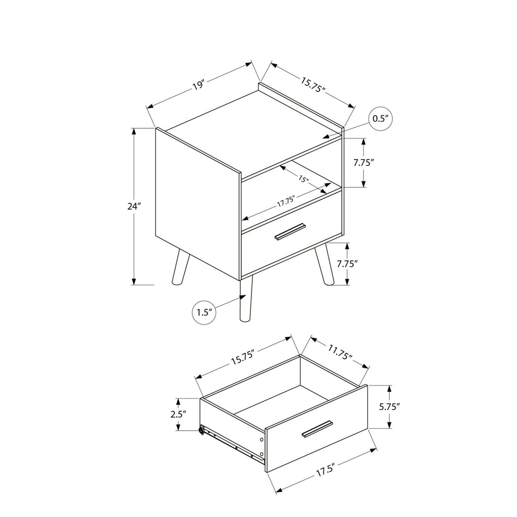 Modern Accent Table With Storage Drawer