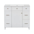 Bathroom Vanity With Ceramic Sink, Soft Close Doors, Adjustable Shelves