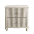 Fluted Nightstand With 3 Drawers