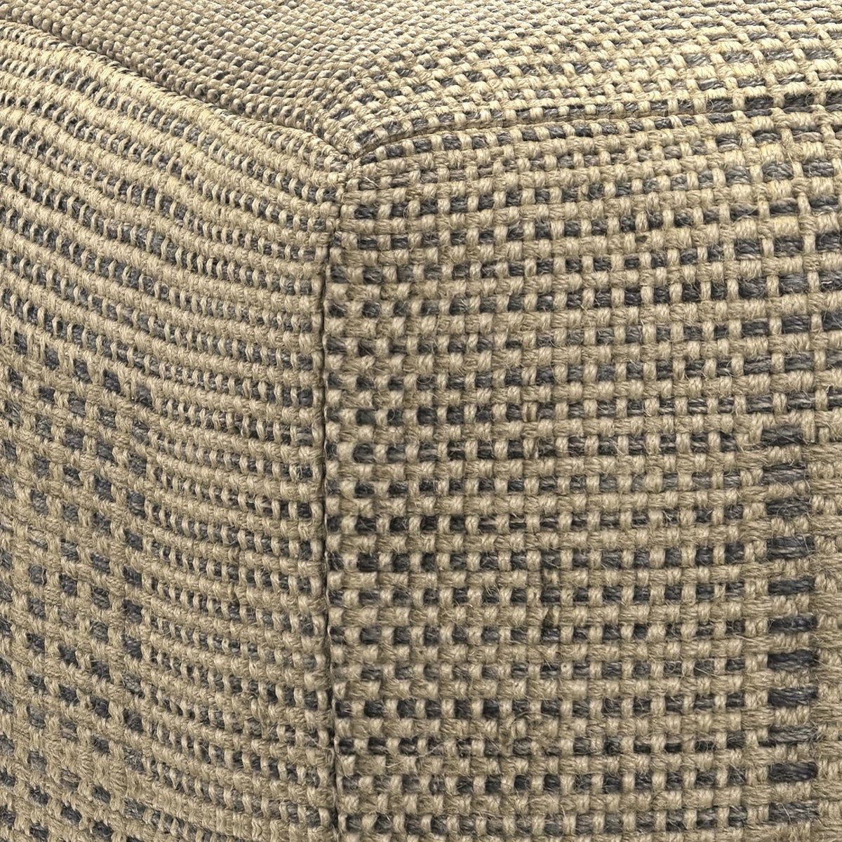 Delilah - Square Woven Pouf - Natural