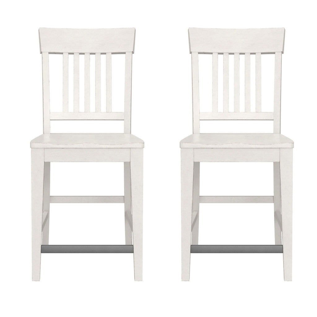 Slat Back Counter Stools (Set of 2) - White