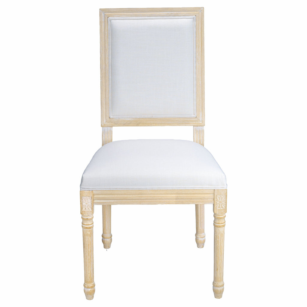 Dining Chairs With Upholstered Square Back (Set of 2)