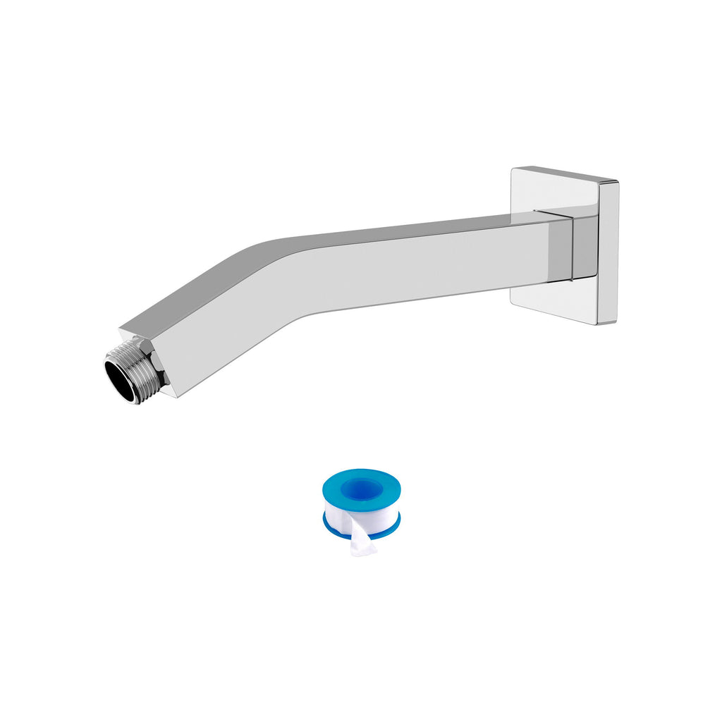 Elegant 6" Shower Arm With Flange, Stainless Steel Construction For Rain Shower Heads - Chrome