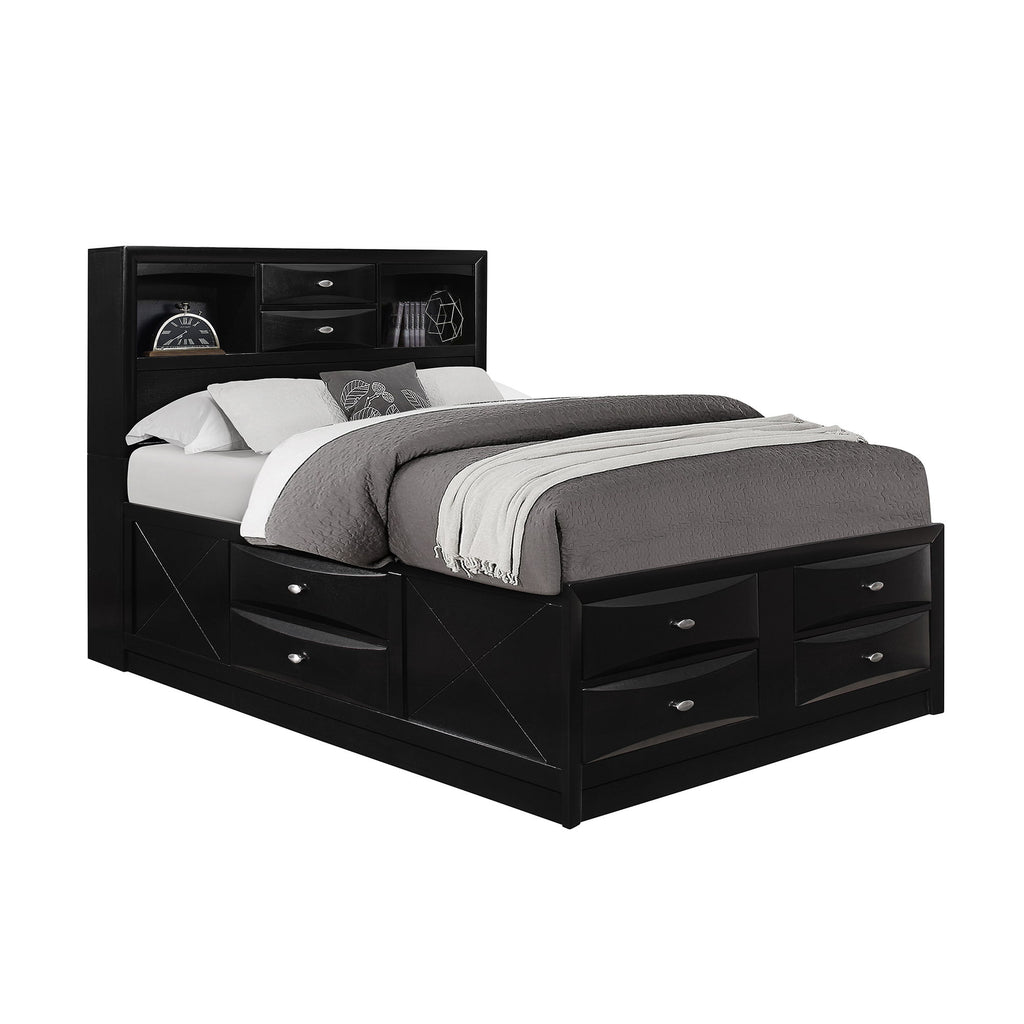 Lucille - Bed With Storage And Bookcase Headboard