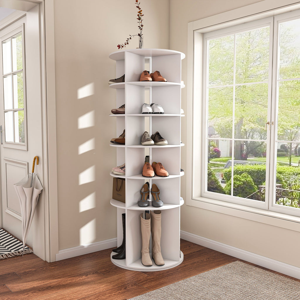 Spinning Shoe Rack, Free Standing 360° Revolving Shoe Organizer