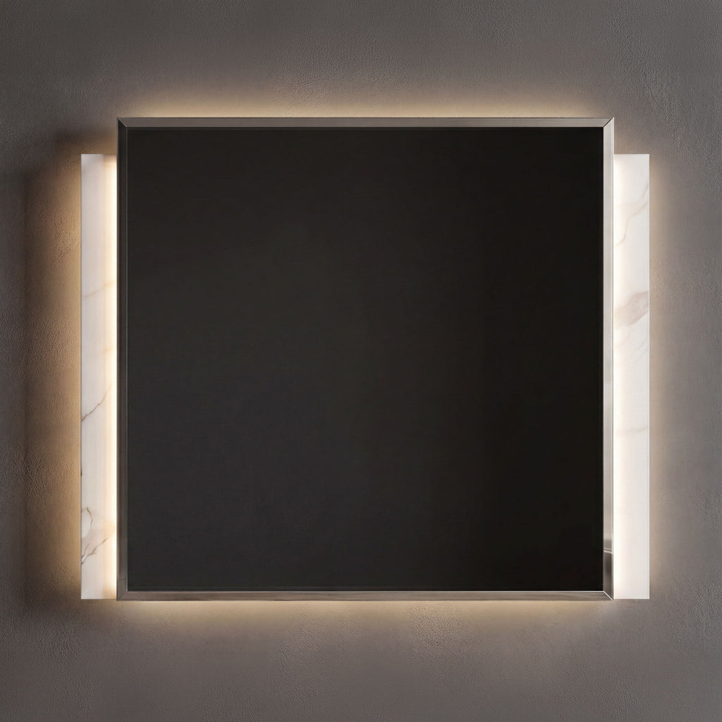 Altima - LED Dresser Mirror With Integrated Vertical Light Strips (Dresser Not Included) - Gray