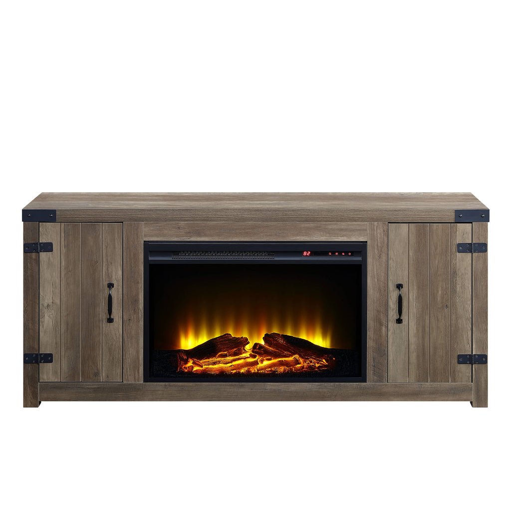 Tobias - Fireplace - Oak / Rustic