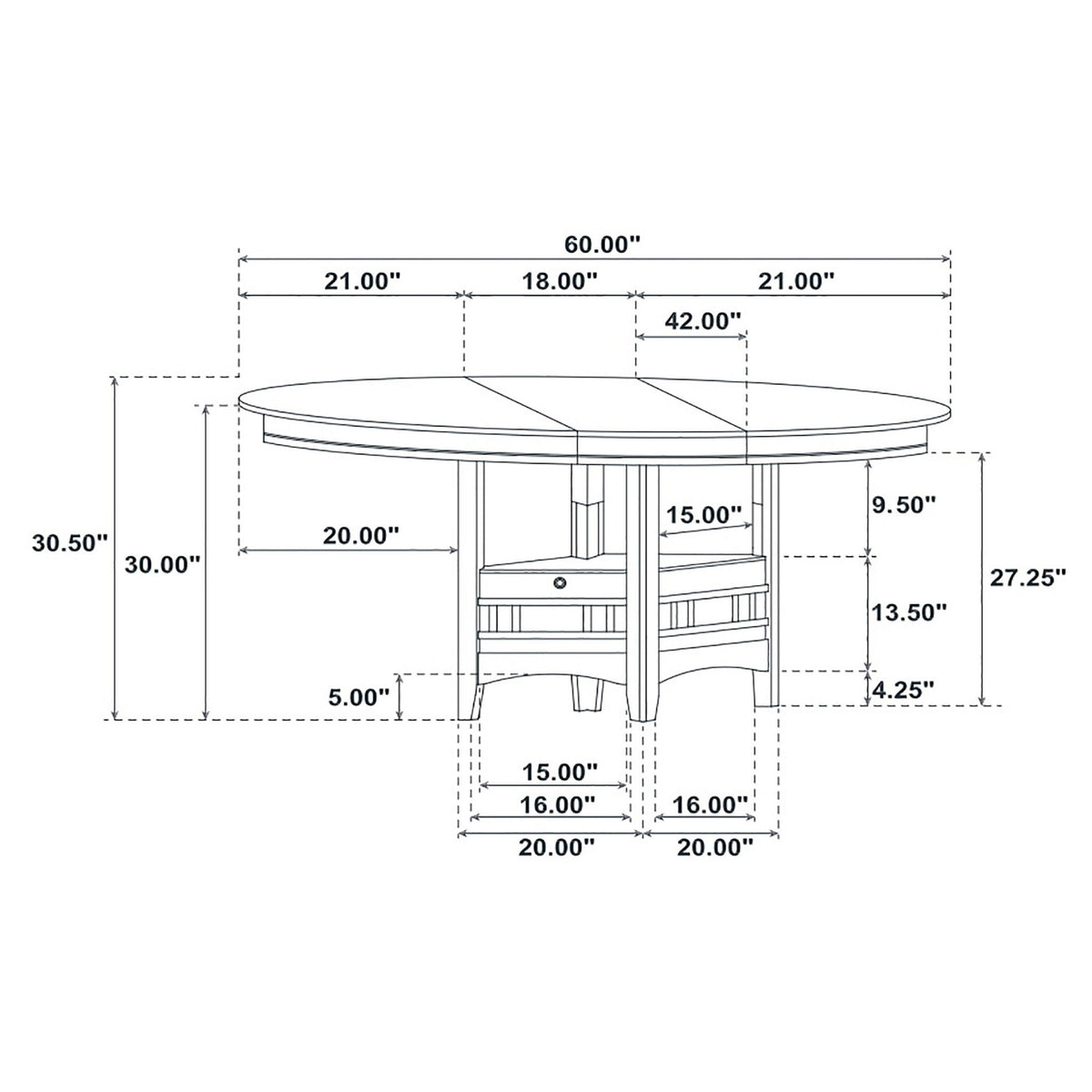 Illkirch - Oval Extension Leaf Dining Table With Expandable Surface - Espresso