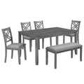 Kitchen Dining Set, Rectangular Dining Table & Upholstered Chairs
