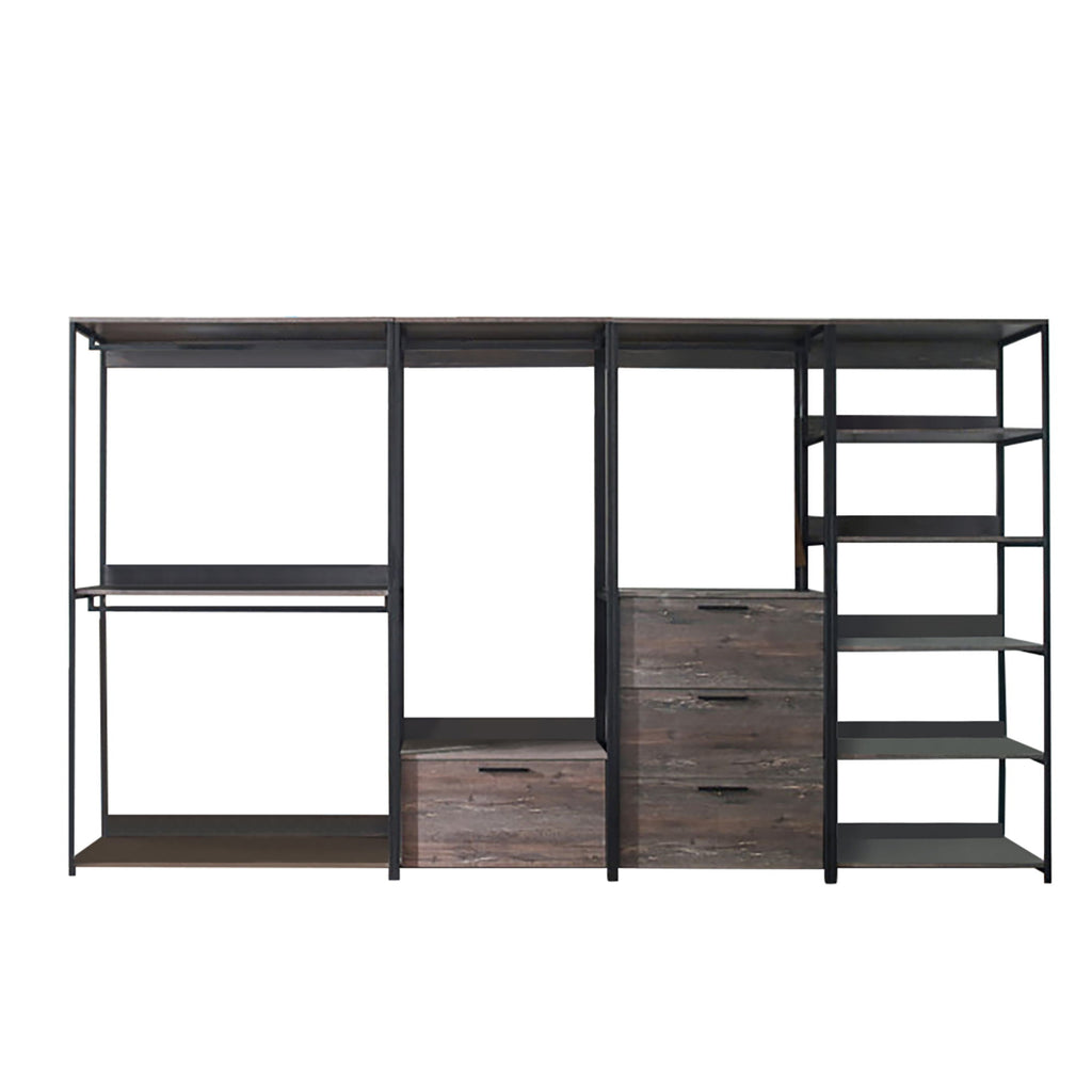Monica - Walk-In Closet System, Extra Storage Space - Rustic