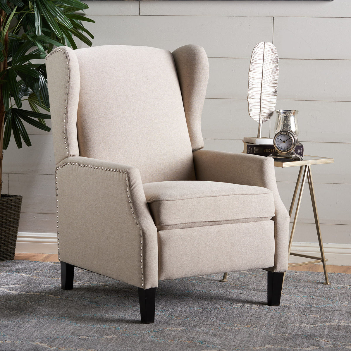 Westeros Wing Back Fabric Upholstered Recliner