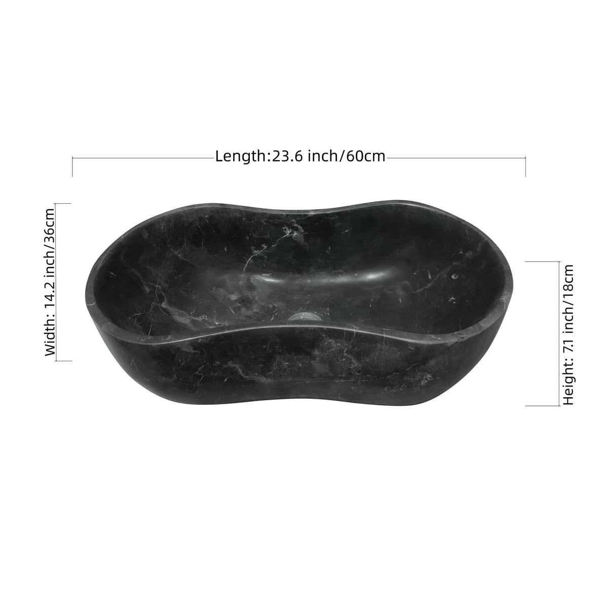 Bathroom Vessel Sink With Wavy Design