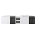 Wall Mounted Bathroom Vanity With Sink, Soft Close Doors, Cabinet & Half Door