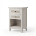 Nightstands With 2 Drawers, Bedside Tables For Small Spaces (Set of 2) - White