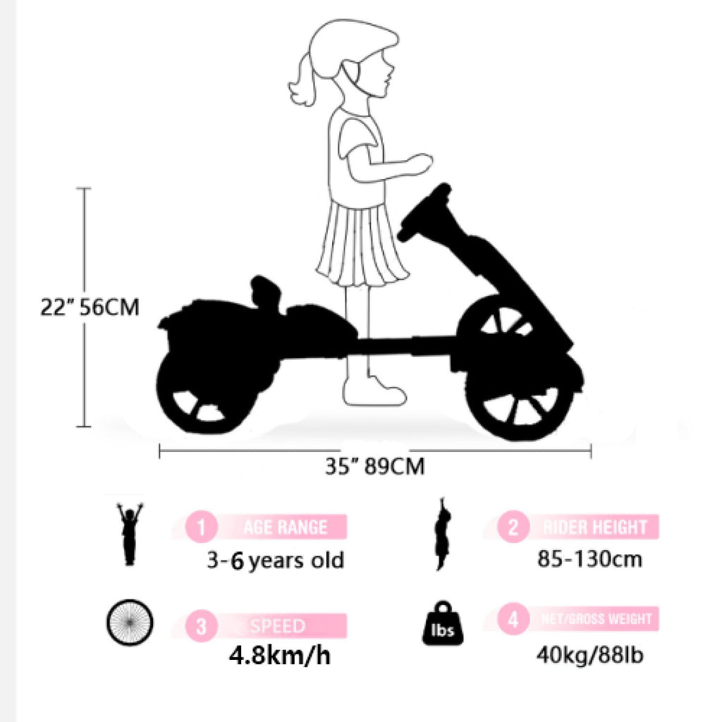 Electric Kids Pedal Go Kart With Adjustable Seat, Foldable Design