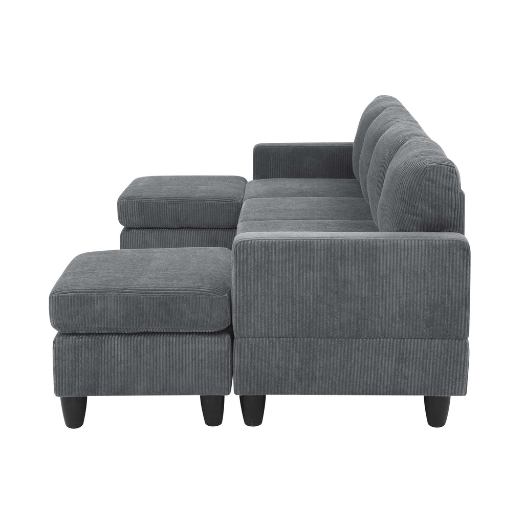 Modular Sectional With 2 Ottomans