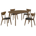 Linnea - 5 Piece Dining Set With Chairs - Dark Walnut
