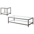 Natasha - 2 Piece Coffee Table Set - Nickel