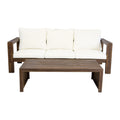 3 Seater Patio Set, Outdoor Sofa & Coffee Table Set