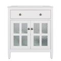 Bathroom Vanity With Ceramic Sink, Adjustable Shelf & Tip Out Tray