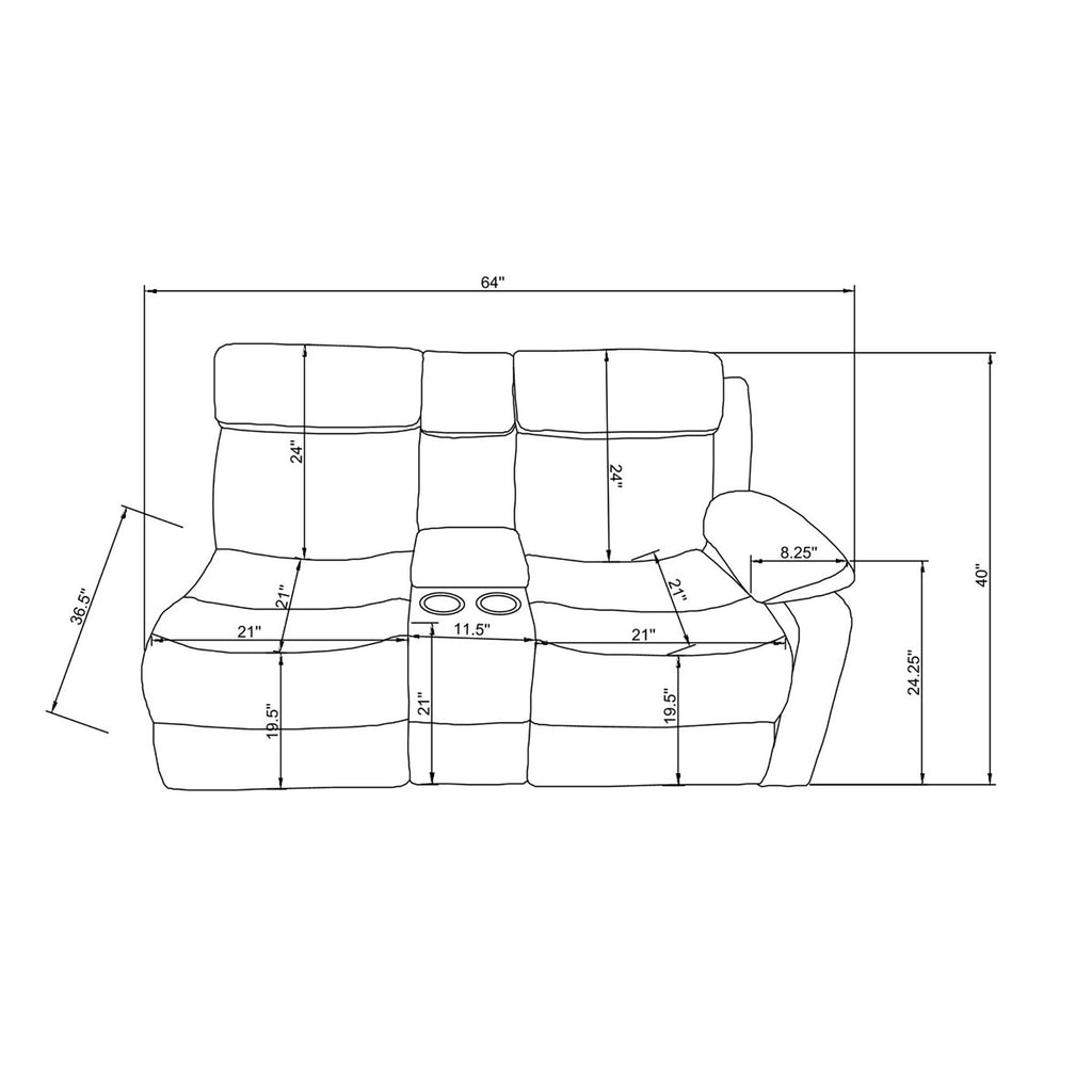 Blanche - Sectional Sofa With LED Lighting And Integrated Speaker - Gray