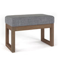 Milltown - Footstool Small Ottoman Bench - Dark Gray - Fabric
