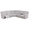 Manual Motion Reclining Loveseat 3 Piece Sectional Set With Console Storage And Cup Holders