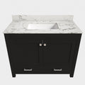 Bathroom Vanity Set, Soft Close Doors, 3 Faucet Holes, Sink Included - Black