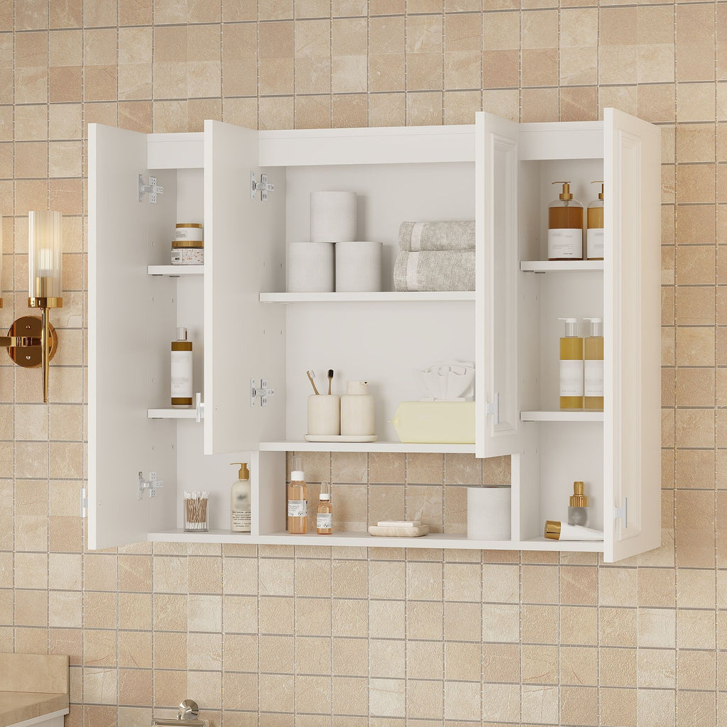 Wall Mounted Bathroom Cabinet With 5 Adjustable Shelves