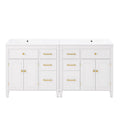 2 Piece Freestanding Bathroom Vanity Set With Sink Top, Reversible Dual Layout