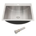 21 X 17" Drop In Bathroom Sink With Pop Up Drain, Stainless Steel Su304, Durable & Rust Resistant, Easy Installation - Brushed Nickel