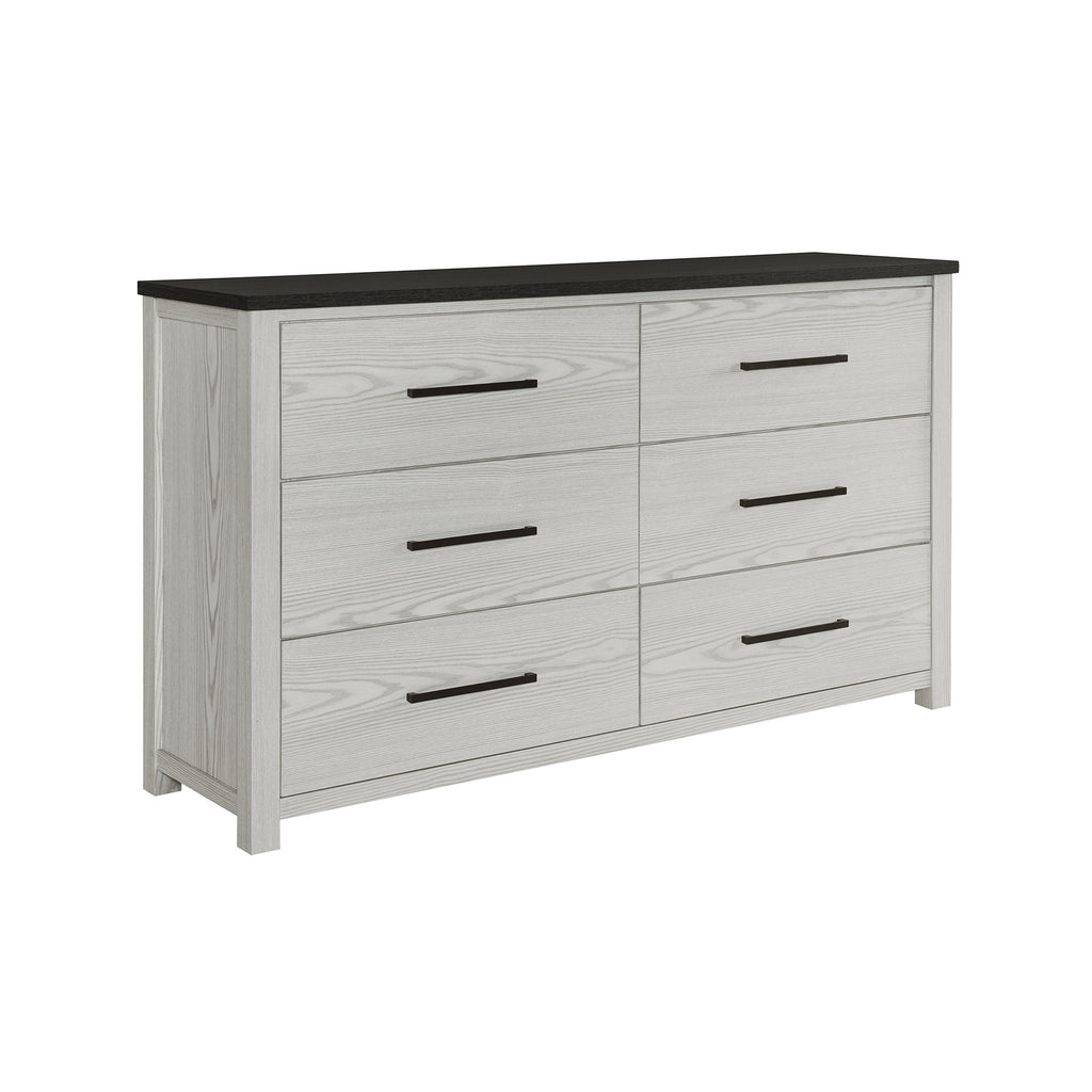 Avery - King Bedroom Set With Bookcase Headboard, Low Profile Bed, Spacious Drawers - Beige