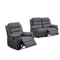 2 Piece Living Room Set With Manual Reclining Loveseat And Recliner