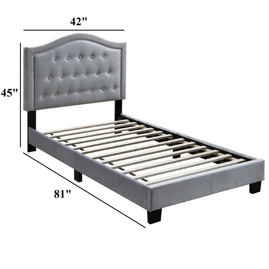 European Style Bed, Button Tufted Headboard