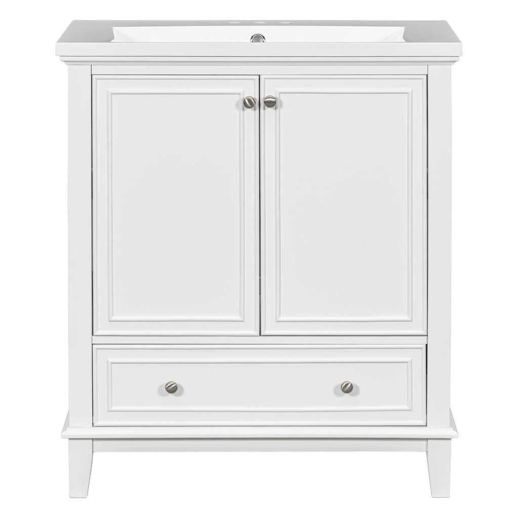 Modern Bathroom Vanity With Sink Combo, Multi Functional Cabinet With Doors And Drawer