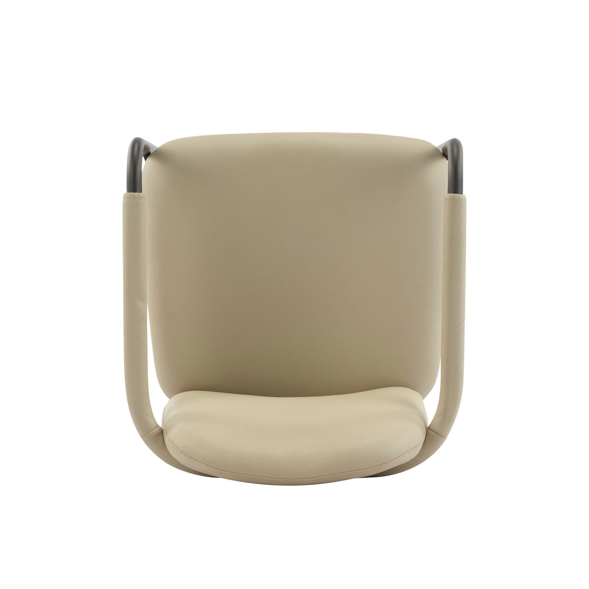 Modern Dining Chair (Set of 2) With Iron Frame - Espresso / Khaki